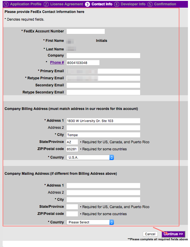 FedEx Meter Number Inksoft